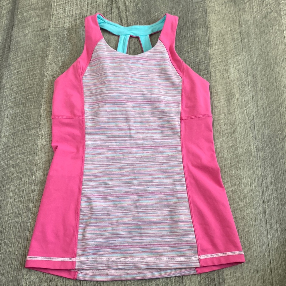 Girls ivivva pink work out tank by lululemon